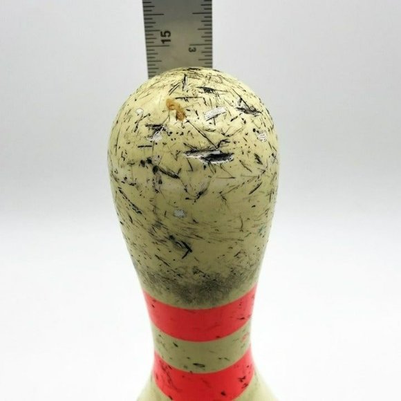 Vtg AMF Amflite-2 Pink Two Stripe WIBC-ABC Approved Surlyn Coated Bowling Pin - Picture 5 of 5
